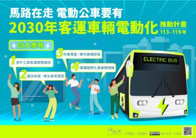 行政院「2030年客運車輛電動化計畫」政策溝通電子單張文宣