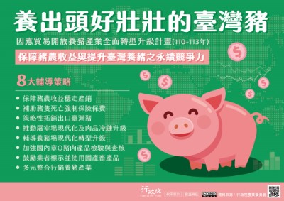 轉知行政院「養豬產業全面轉型升級」政策溝通電子單張文宣
