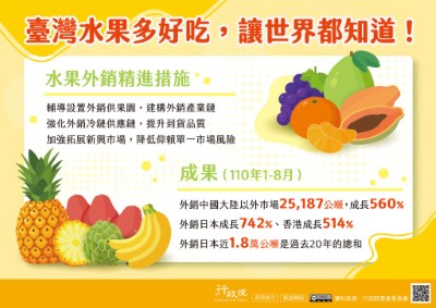 行政院「臺灣水果外銷精進措施」政策溝通電子單張文宣