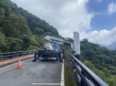 藤枝聯外道路進行橋梁檢測作業