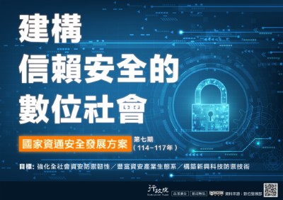 行政院「第七期國家資通安全發展方案」政策溝通電子單張文宣